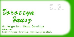 dorottya hausz business card